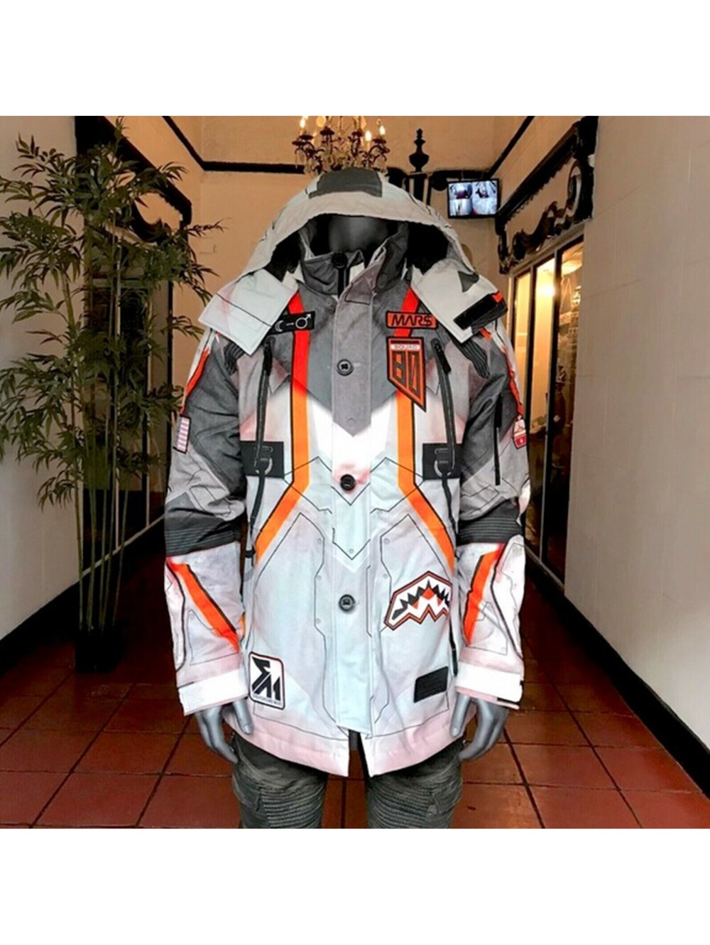 Men's Fashion Grey | Lt. Grey | Orange Parka Jacket